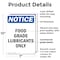 Signmission Food Grade Lubricants Only, 7 in W x Rectangle, Plastic OS-2PACK-NS-P-710-V-12821 - alternate 4